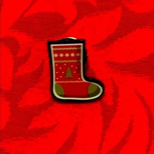 Holiday sock shape pin